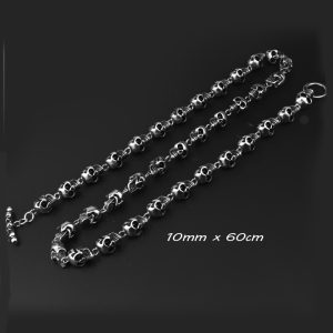 DN170b Dây chuyền nam titan hình đầu lâu