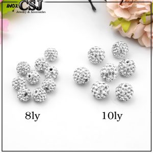 LK024a Mặt trái châu xoàn trắng 8ly và 10ly lỗ xỏ ngang