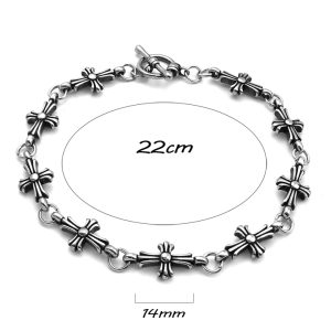 LN185 Lắc tay titan Chrome Hearts