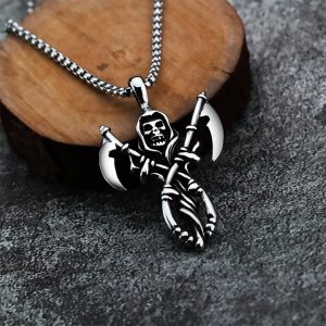 MD140a Mặt dây chuyền hình thần chết cầm lưỡi hái