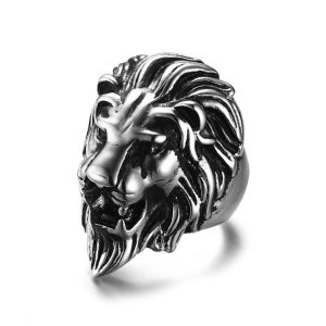 N507b Nhẫn nam Titan đầu sư tử