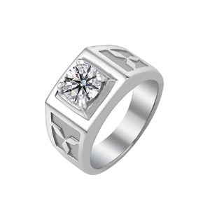 N523 Nhẫn nam Titan chạm ngôi sao 3 cánh