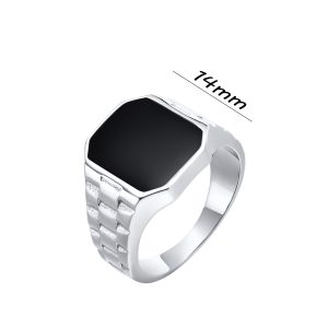N530 Nhẫn nam titan mặt đen