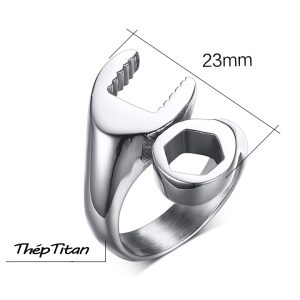 N586a Nhẫn Titan nam khóa mỏ lếch