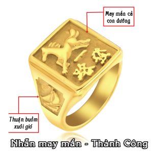 N606 Nhẫn nam titan hình con ngựa may mắn thành công