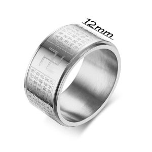 N616c Nhẫn Titan bát nhã tâm kinh bảng lớn 12ly