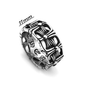 N627a Nhẫn nam Titan chrome heart phong cách Viking