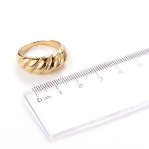 TC078f Nhẫn nữ titan xoắn hình sóng biển