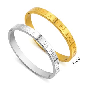 TV125c Vòng tay titan nam mô a di đà phật bảng 6mm