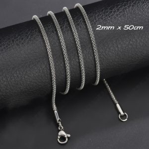 DN175 Dây chuyền inox tròn 2mm x 50cm