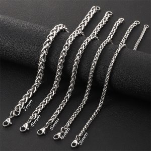 LN003a Lắc tay nam titan kiểu dây bông dừa xoắn