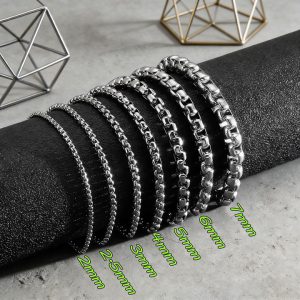 LN043c Lắc vòng tay nam titan bông dừa khít