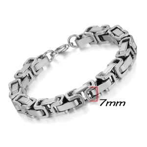 LN109 Lắc tay nam inox 7mm thời trang