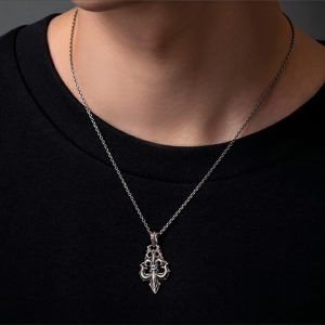 MD042a Mặt dây chuyền Titan biểu tượng Fleur-de-lis