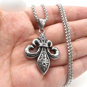 MD047 Mặt dây chuyền Titan biểu tượng Fleur-de-lis
