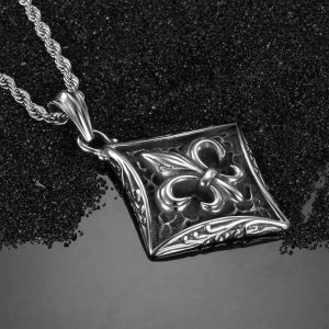 MD056a Mặt dây chuyền Titan biểu tượng Fleur-de-lis Chrome Hearts