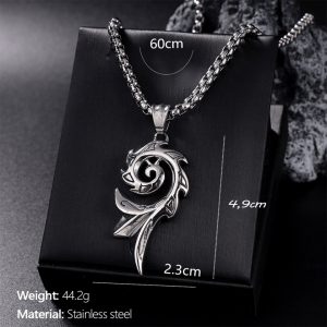 MD057d Mặt dây chuyền titan kiểu ngọn lửa