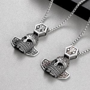MD088b Mặt dây chuyền titan hình nón bảo hộ chiến binh viking