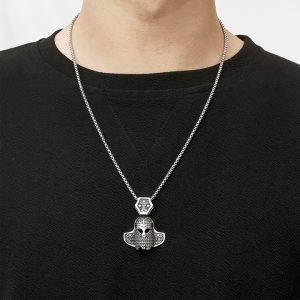 MD088c Mặt dây chuyền titan hình nón bảo hộ chiến binh viking