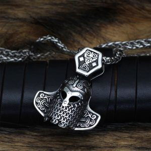 MD088d Mặt dây chuyền titan hình nón bảo hộ chiến binh viking