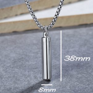 MD115 Mặt dây chuyền titan trụ rổng