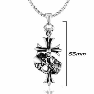 MD146 Mặt dây chuyền đầu lâu phong cách Gothic