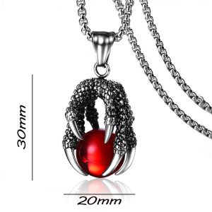 MD162f Mặt dây chuyền nam inox móng rồng cực đẹp