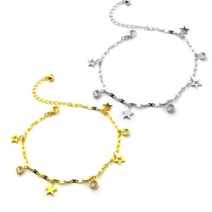 TA654 Lắc chân titan ngôi sao cách điệu