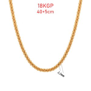 TN343 Dây chuyền titan trơn kiểu xoắn không mặt
