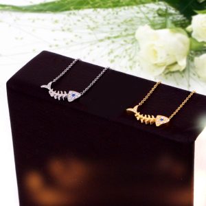 TN376 Dây chuyền titan hình xương cá