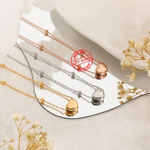 TN646 Dây chuyền, vòng cổ nữ bi cách điệu titan mặt trái tim