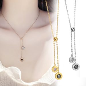 TN239 Dây chuyền titan số la mã cách điệu