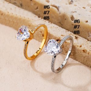 TC056 Nhẫn nữ titan hột đá cao hình trái tim cực xinh