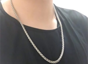 Dây chuyền nam inox bông dừa thời trang Hàn Quốc