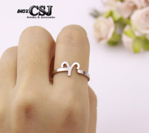 nhẫn inox cung bạch dương 12 cung hoàng đạo