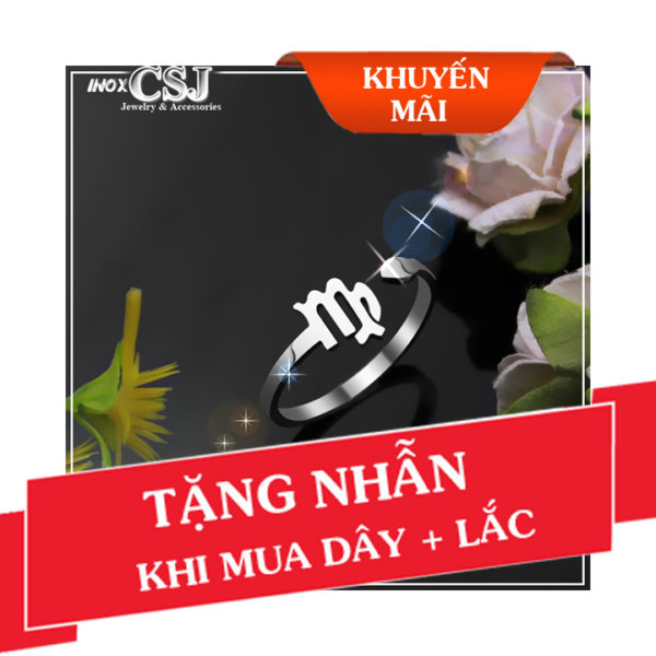 Khuyến mãi nhẫn cung xử nữ khi mua dâychuyền và lắc tay cung xử nữ