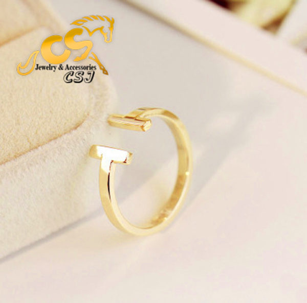 CSJ chuyên bán bỏ sỉ, cung cấp sỉ trang sức titan, Nhẫn titan mạ màu vàng tươi cực xinh giá rẻ