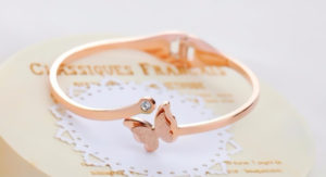Công sang chuyên bán sỉ bỏ sỉ vòng tay titan con bướm, vòng tay titan mạ vàng, vòng tay thời trang Hàn Quốc thép không gỉ,