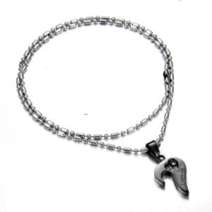 Dây chuyền cặp đôi, vòng cổ cặp inox trái tim ghép đẹp ý nghĩa không đen
