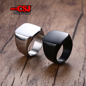 Nhẫn nam inox kiểu trơn màu đen đơn giản nhưng vô cùng đẹp sang trọng
