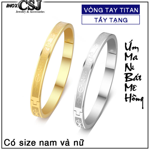 Vòng tay titan tây tàng chú um mani padme hum giá rẻ, trang sức phật giáo