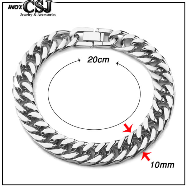 trang sức inox nam công Sang chuyên bán lắc tay nam lặc đôi to 10ly khóa bộ cao cấp, vòng tay nam thời trang Hàn Quốc kiểu lặc đôi 10mm đẹp giá rẻ