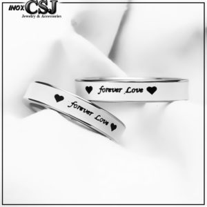 trang sức inox cặp đôi forever love, nhẫn cặp forever love inox cap cấp, nhẫn đôi tình nhãn forever love