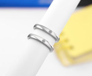 nhẫn cặp inox đính đá, nhẫn đôi inox cao cấp không đen giá rẻ