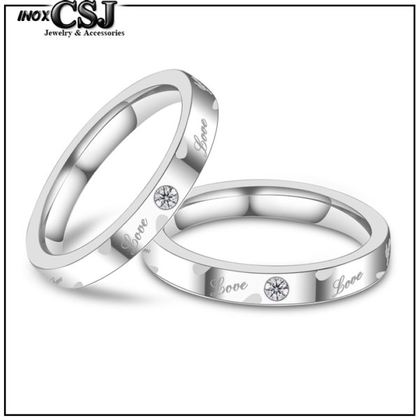 Trang sức cặp đôi tình nhẫn công sang, nhẫn đôi inox chữ love, nhẫn cặp chữ love inox cao cấp đẹp giá rẻ