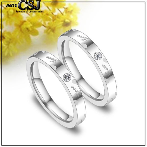 Trang sức cặp đôi tình nhẫn công sang, nhẫn đôi inox chữ love, nhẫn cặp chữ love inox cao cấp đẹp giá rẻ