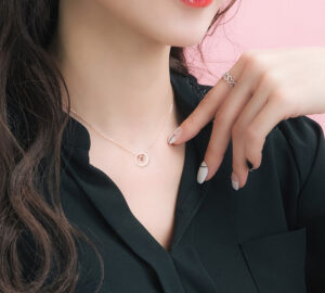 Dây chuyền titan cartier 2 nhẫn lồng
