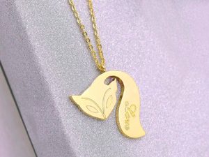 Dây chuyền titan con cáo hồ ly vàng