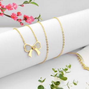 Dây chuyền titan hình chiếc nơ