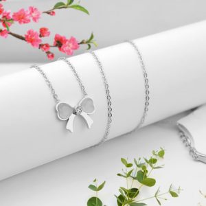 Dây chuyền titan hình chiếc nơ